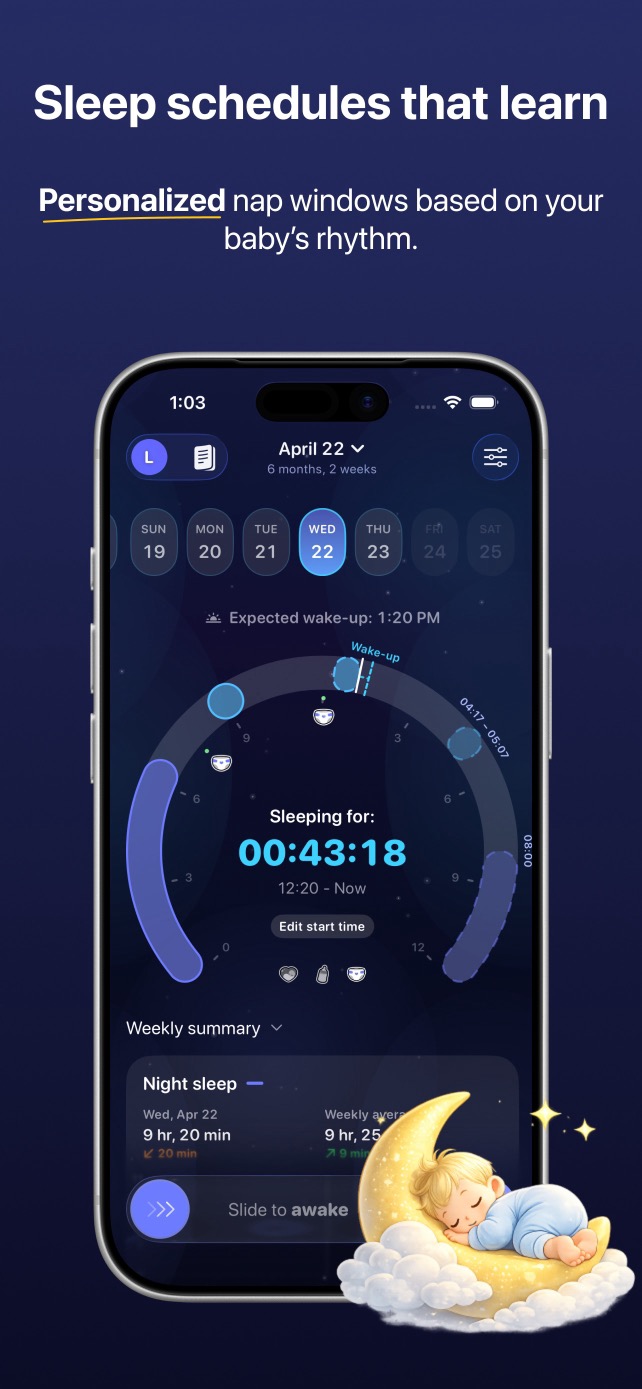 Personalized baby sleep schedule in Napverse